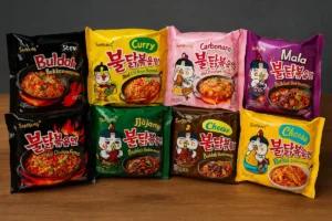 Complete Guide to Korean Ramen | Buldak Ramen, Jin and Jjajang Ramen 14 7-Best-Samyang-Buldak-Ramen-Flavors-Ranked_koreanramen.net