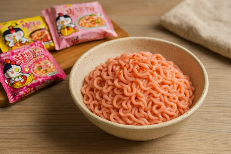 Top 5 Pink Noodles You Should Try 3 how-to-cook-pink-noodles-koreanramen.net